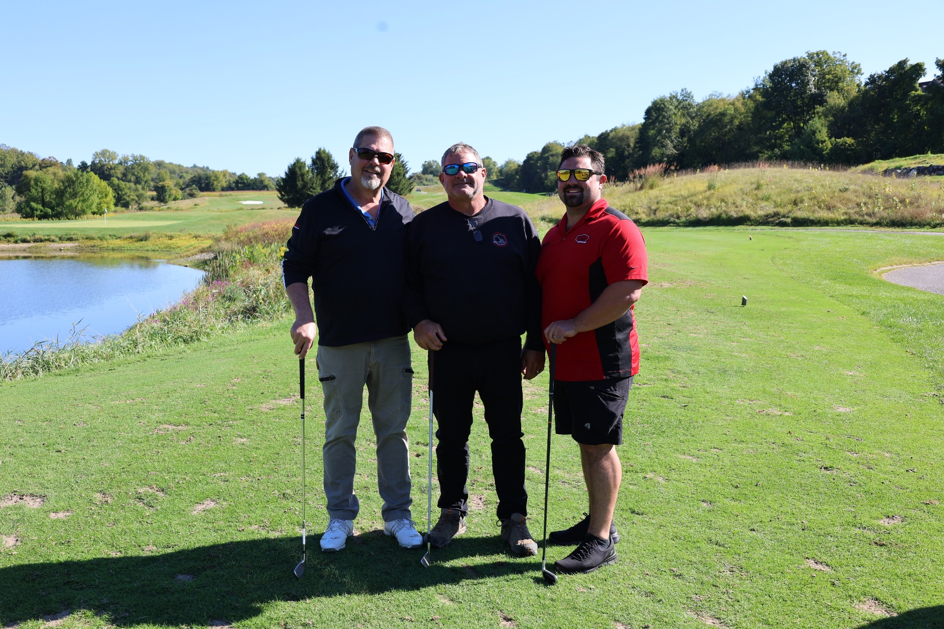 Threesome on the tee box
