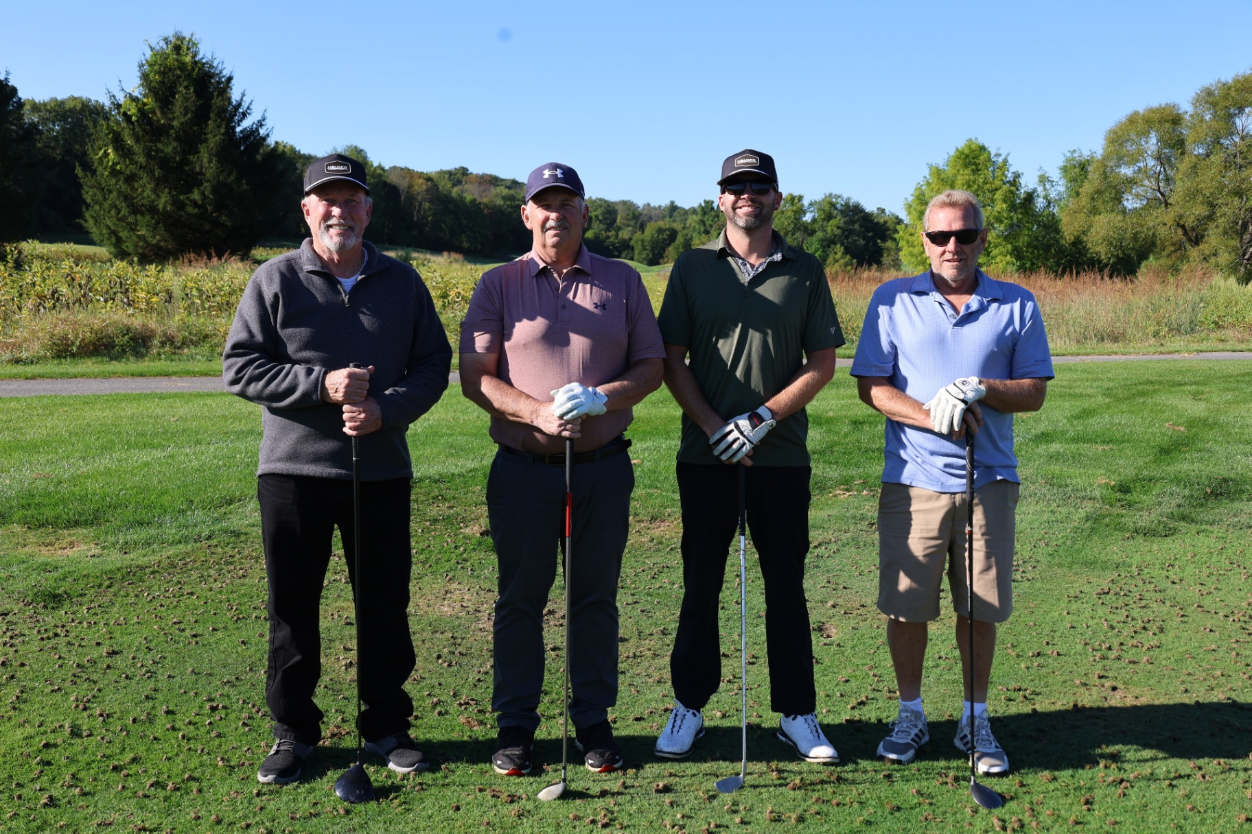 Foursome on the tee