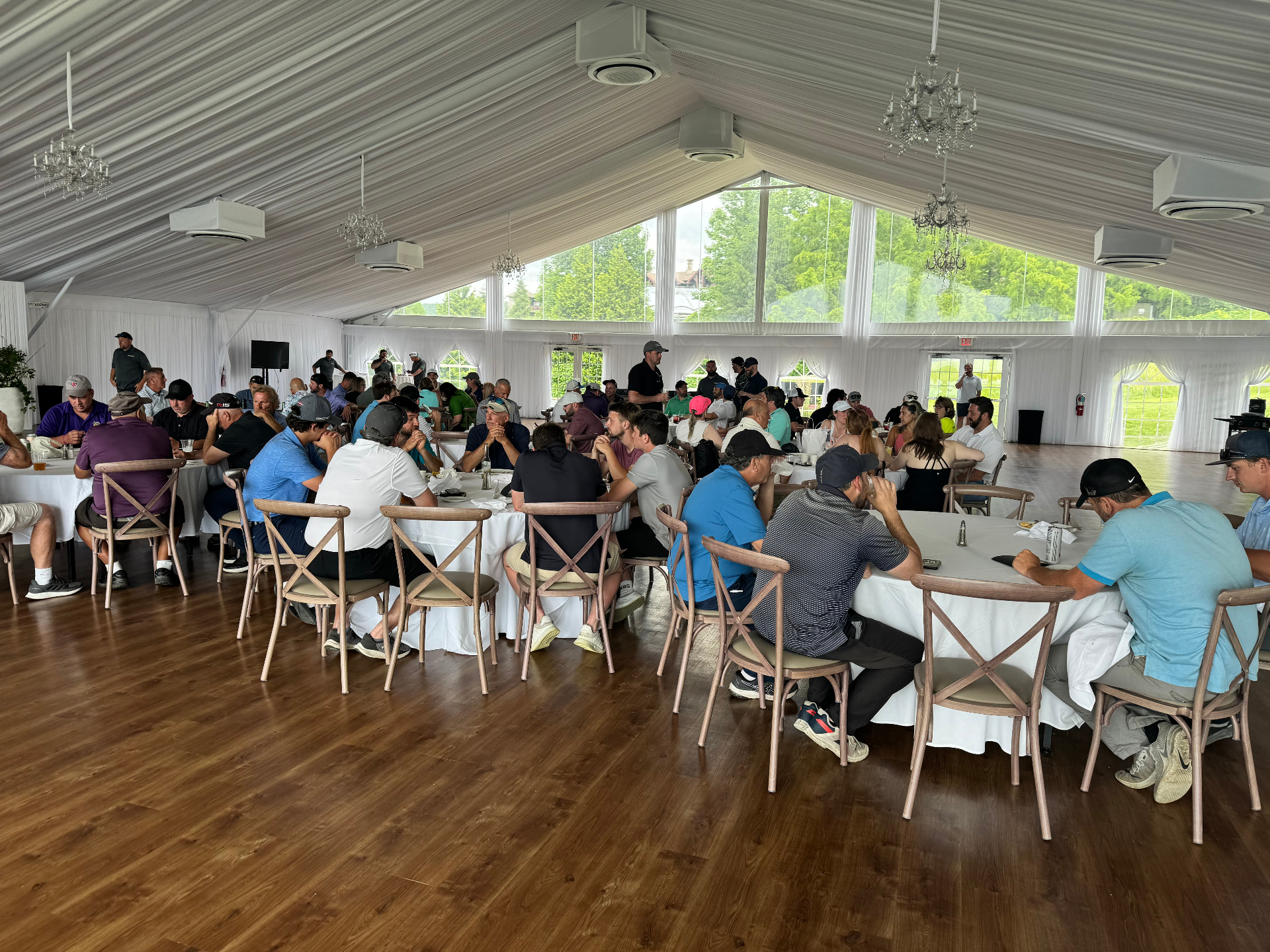 Awards luncheon inside the Wild Turkey clubhouse tent