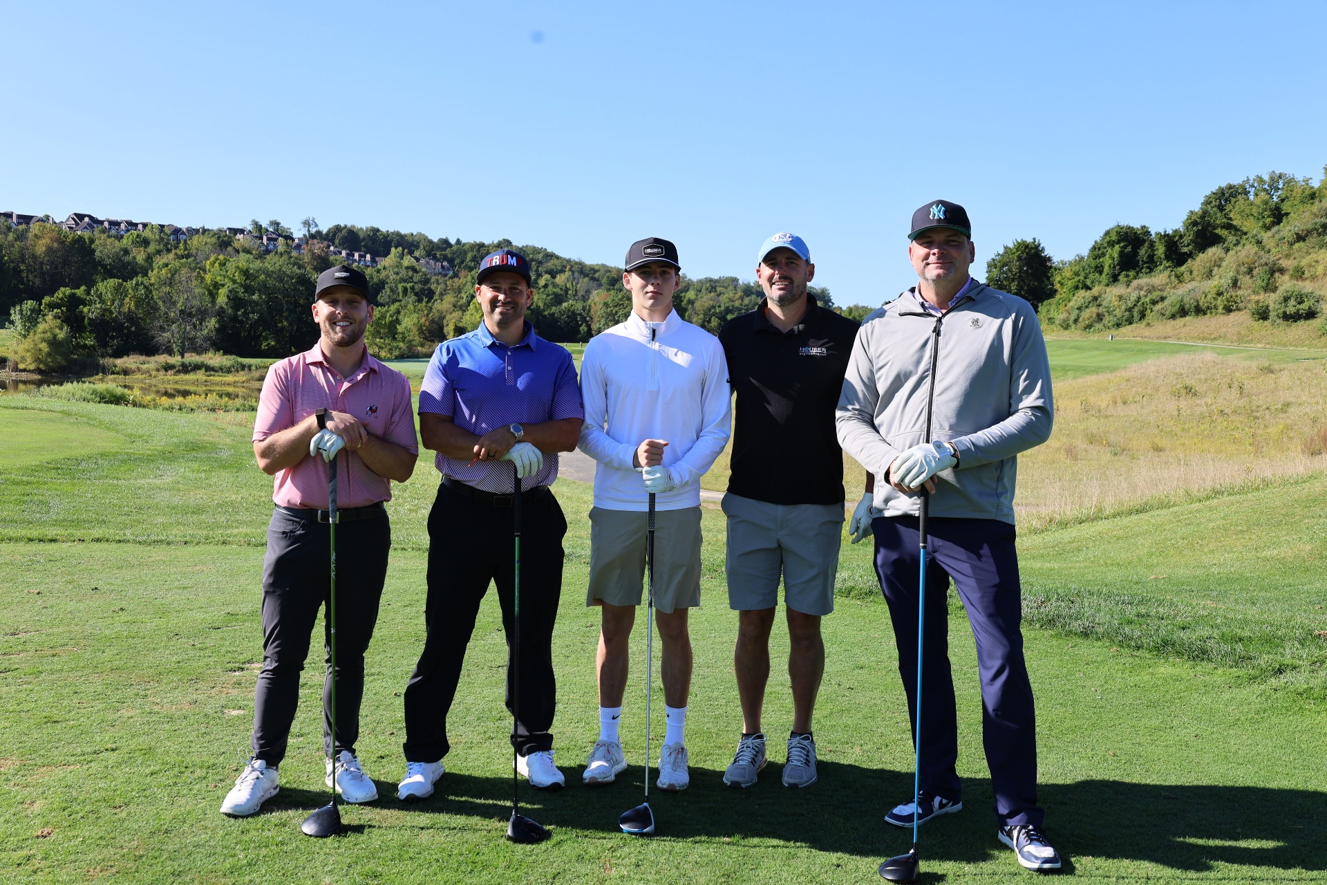 Fivesome on the fairway