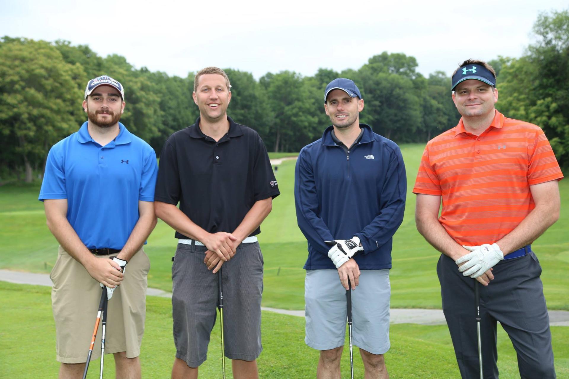 Foursome on the tee